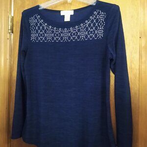 Diana Belle blouse, dark blue, adult small - super comfy